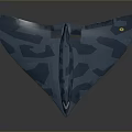 Advanced Stealth Fighter Jet With Blue Camouflage And Aerodynamic Military Design