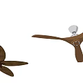 Modern Air Conditioner Fan Designs With Brown Blades And White Control Components