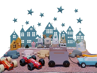 Modern toy children's toy car 3d model
