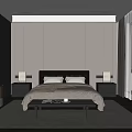 Modern Bedroom Interior Design With Bedside Tables Table Lamps Rug And Mountain View Window