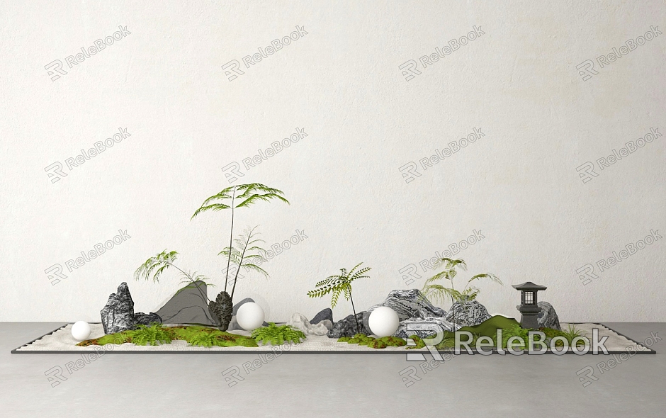 Bonsai Bonsai Bonded Pine Trees Plant Landscape Scenery Sick Plant Combination model