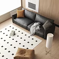 Modern Combination Sofa Combination 3d model