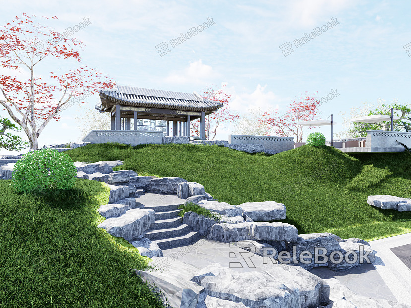 New Chinese pavilion model