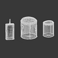 Rusty Industrial Equipment Metal Cans With Thixotropic Paste Labels And Cross Symbol
