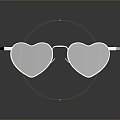 Stylish Heart Shaped Sunglasses With Silver Frame And Clear Lenses