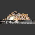 Delicious Biryani Rice With Meat Boiled Egg And Fresh Cilantro On White Plate