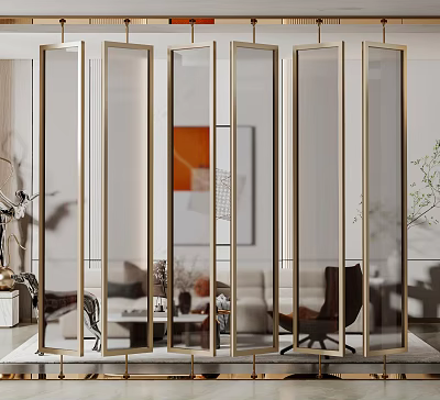 Modern partition guest restaurant rotating partition 3d model Modern partition guest restaurant rotating partition 3d model