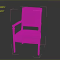 Elegant Classic Armchair With Blue Leather Upholstery Wooden Frame And Gold Accents