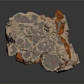Natural Rock Formation Structure With Layered Textures And Brown Beige Layers