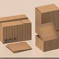 Practical Household Cardboard Boxes For Daily Use With Closed Open Stacked Styles