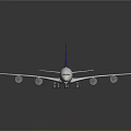 Singapore Airlines Airplane Model With White Body Blue Yellow Tail And Four Engines