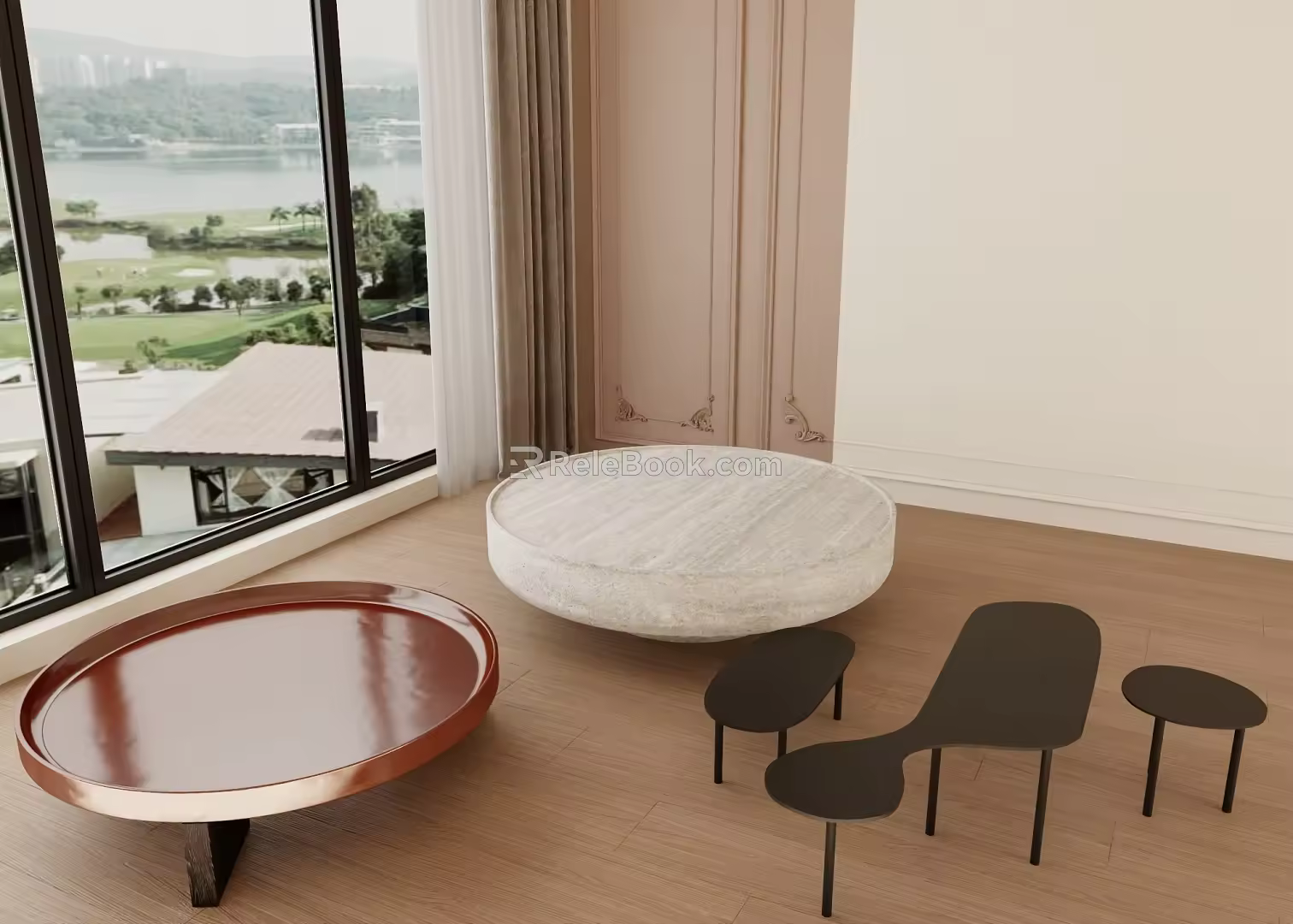Coffee table side table 3d model
