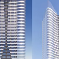 Sleek Modern Skyscrapers With Glass Curtain Walls And Contemporary Design