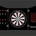 Electronic Dartboard Cabinet With Wooden Frame Digital Score Display And Target Board