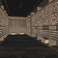 Luxurious Wine Cellar Interior With Wooden Wine Racks And Lighting