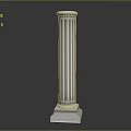 Elegant Classical Fluted Column Design With Ornate Capital And Decorative Base