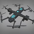 Intelligent Drone Featuring Multi Propellers Blue Light And Advanced Tech Body Design
