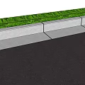 Well Designed Road Facilities Featuring Asphalt Pavement Yellow Center Lines Curb and Grass Verge