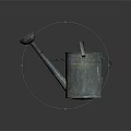 Vintage Metal Watering Can With Long Spout And Rustic Handle For Home Garden Use