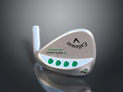 Callaway Golf Wedge With Green Dots FL Sport Design 60 Degree Loft Chrome Finish 3d model