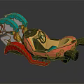 Colorful Carousel Amusement Ride Seat With Horse Figures And Vibrant Decorations