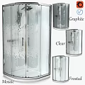 Modern Shower Sauna Enclosure Featuring Glass Door Graphite And Clear Colors