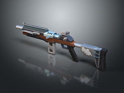 rifle semi-automatic rifle combat rifle campaign rifle 3d model