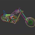 Sleek Custom Silver Gray Motorcycle With Long Fork Spoke Wheels And Metallic Finish