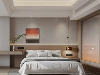 Modern Room Single Double Room 3d model