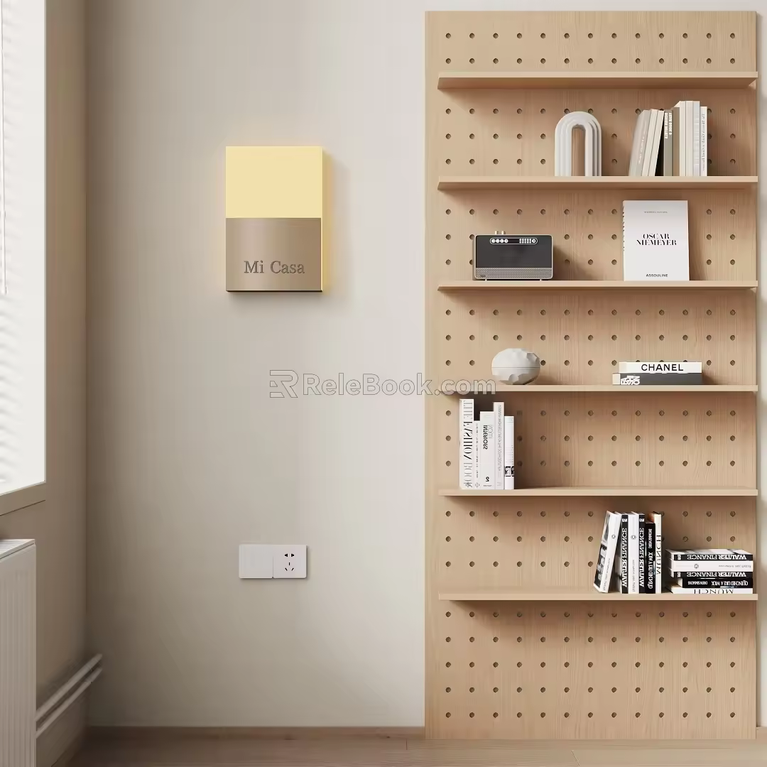 Modern Cave Board Bookshelf 3d model