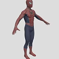 Detailed Spider Man 3D Model With Red And Blue Costume And Full Body Pose