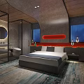 Luxurious SPA Sauna Interior With Wooden Ceiling Massage Chairs And Ambient Lighting