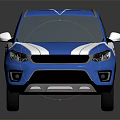 Blue and white POLIZIA police SUV model vehicle with official design and distinct markings