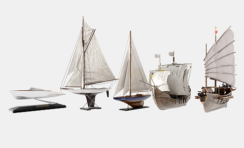 Modern Sailing Yacht Combination 3d model