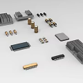 Various Industrial Equipment Components Including Heat Sinks Connectors And Metal Parts