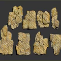 Rock Block Rock Block Rock Specimen Boulder Big Stone Block Rock Stratum Rock Stratum Rock Stratum Rock 3d model