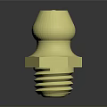 Brass Metal Fitting With Hexagonal Base Conical Top And Smooth Shiny Surface