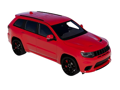 Red Sporty SUV Car Featuring Modern Exterior And Black Alloy Wheels 3d model