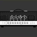 Soldano Computer Audio Amplifier With Front Panel Control Knobs And Black Design