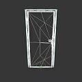 White Single Panel Swing Door With Modern Handle And Lock For Interior Home Use