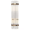 Modern Elegant Cylindrical Wall Sconce With Glass Tubes And Brass Frame 3d model