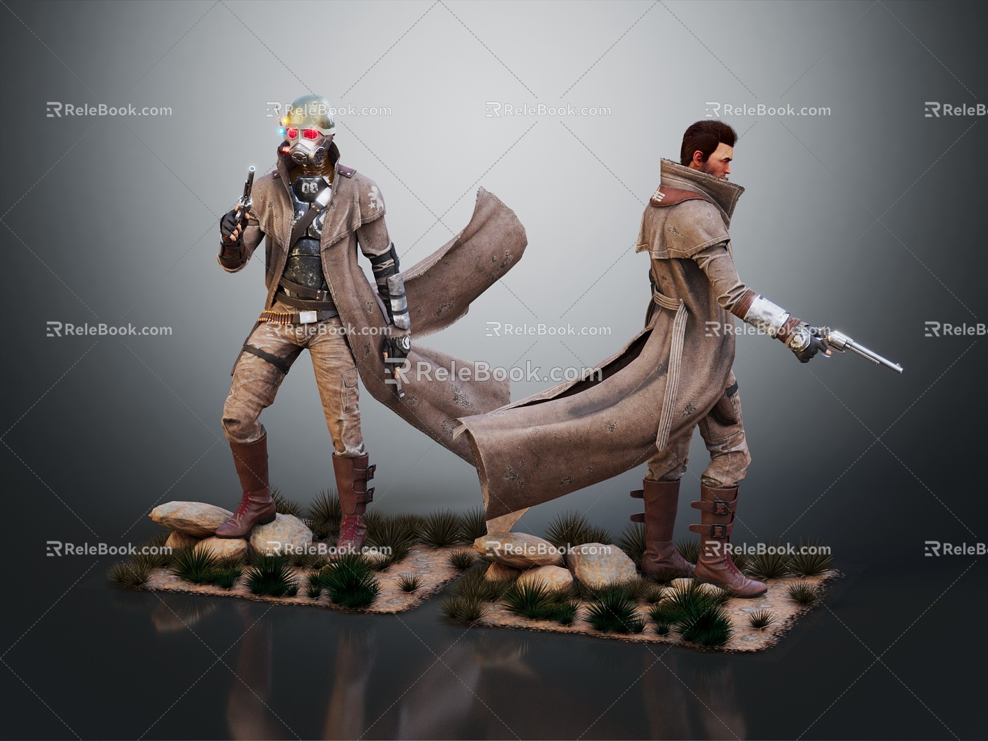 Modern Game Role Ranger Soldier Mercenary 3d model