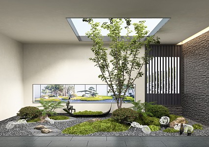 Modern landscape sketch interior landscape sketch 3d model