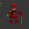 Robot Assistant Small Robot Butler Robot Butler Figure Game Figure 3d model
