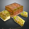 Pixel Art Reptile Turtle Character With Block Design And Yellow Shell