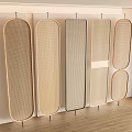 Modern Woven Room Dividers With Wooden Frames And Various Interior Styles