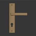 Shiny Golden Modern Door Handle Featuring Sleek Metallic Design And Smooth Finish