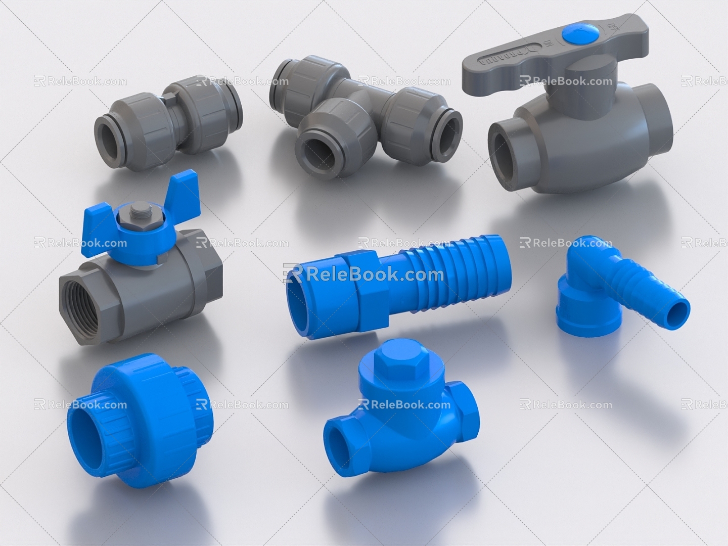 Elbow valve pipe water pipe ball valve pressure valve water gate water pipe switch three-way double-way 3d model