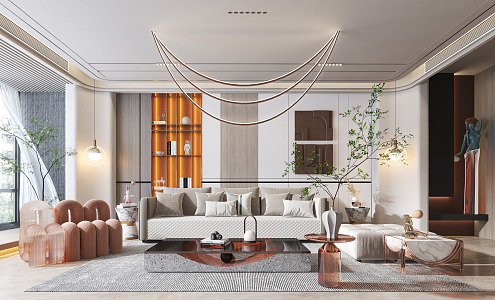 modern living room 3d model