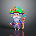 Wise Old Man Old Man Ancient Old Man Ancient Wise Warlock Taoist priest wizard mage 3d model